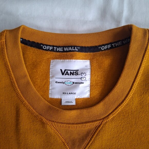 Sweatshirt Vans ComfyCush Sweats, Gold, Size XXL 2XL New NWT Long Sleeve - Picture 3 of 9